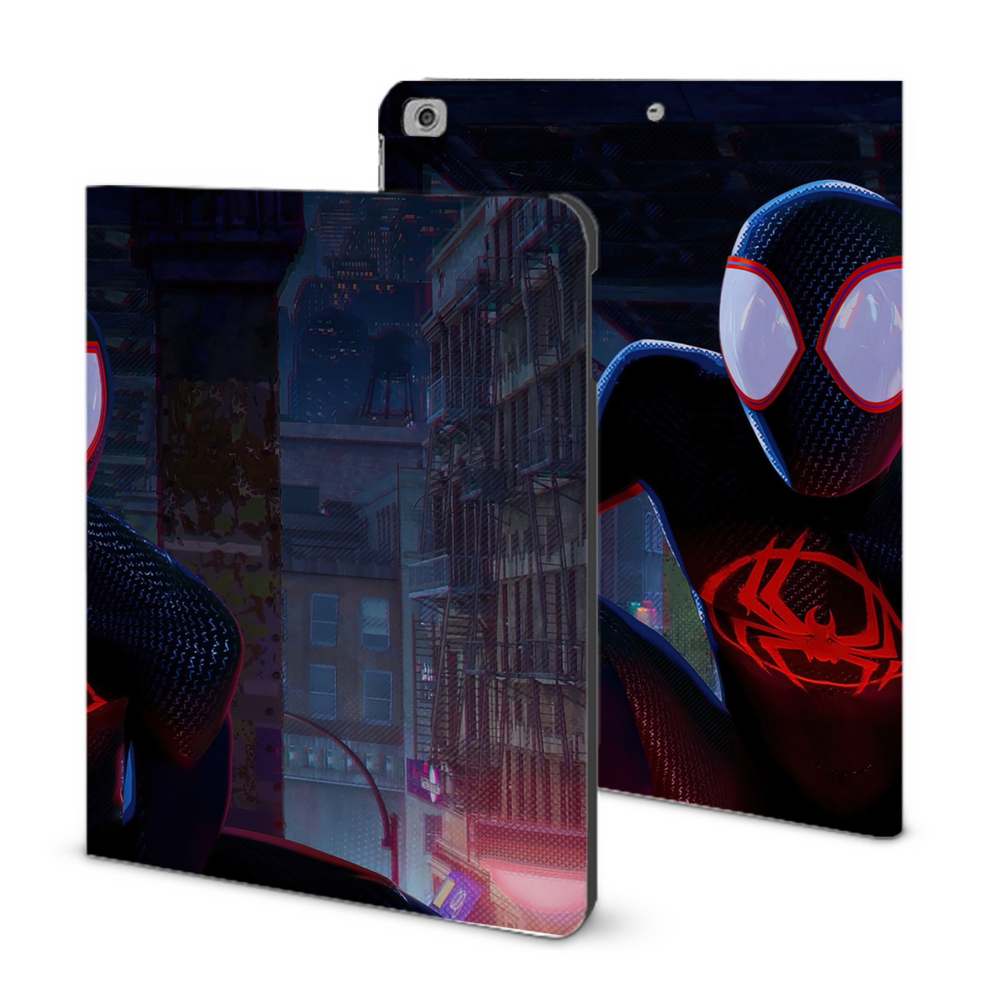 （画像用） Spider Man スパイダーマン IPad ケース ブック型 PUレザー TPU 耐衝撃 軽量 薄型 ペン収納なし 全面保護 IPad 各モデル対応